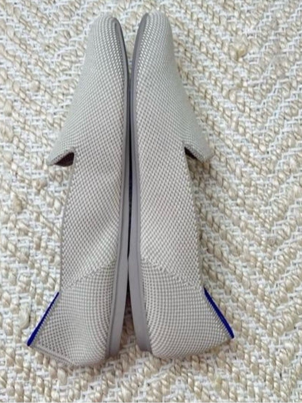 Rothy's Light Gray Knit Slip-On Flats